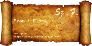 Szanyi Flóra névjegykártya